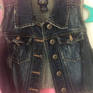 Denim/Jean crop vest